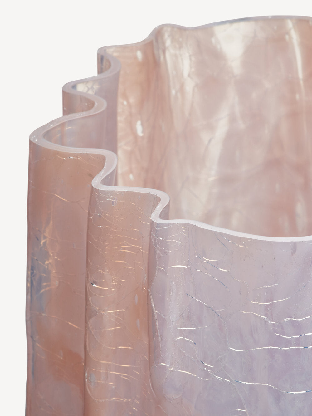 Crackle vase, pink pearl - H27 cm.